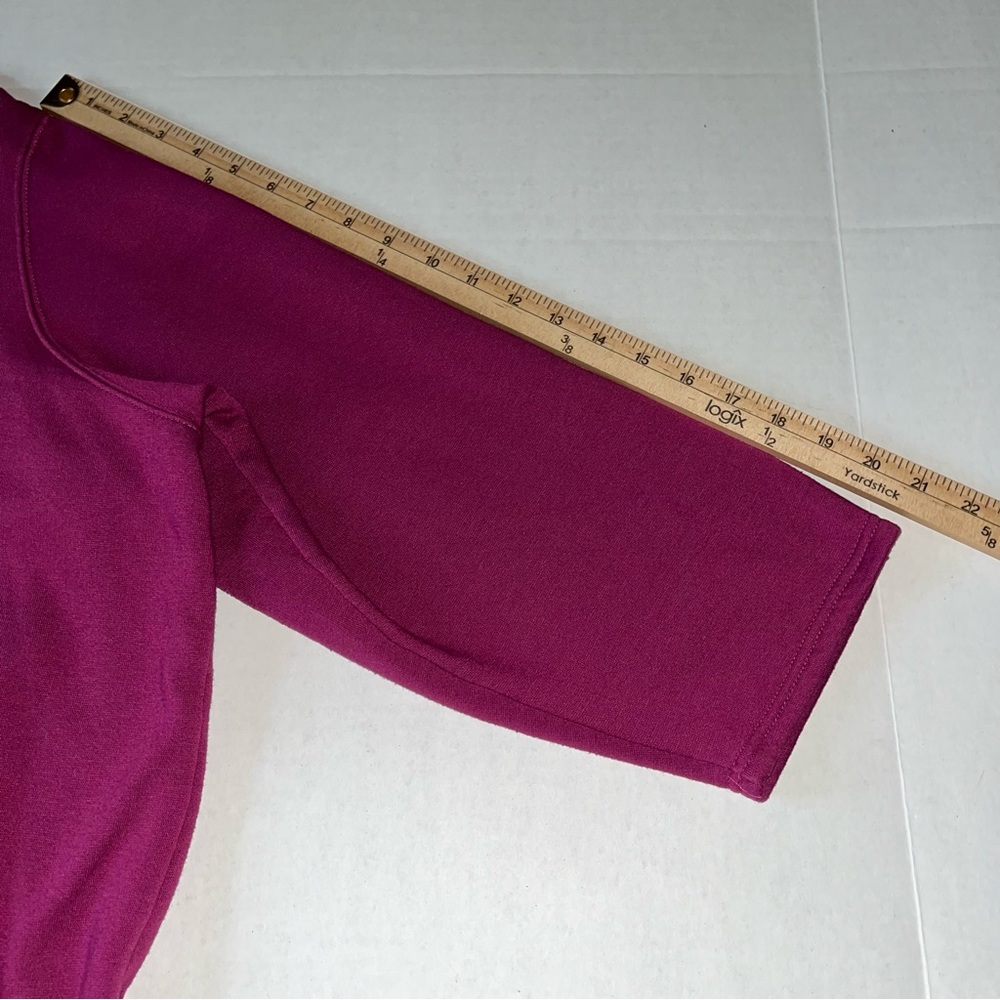 All American Comfort Long Sleeve Embroidered‎ Flowers Berry Sweatshirt 3X - Picture 10 of 11